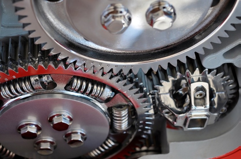 Cummins Diesel Engine Cutaway Photograph & Sketch