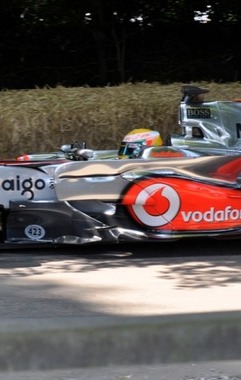 Hamilton heading to the startline