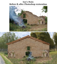 Ian's Ruin before & after