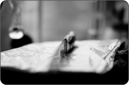 Knifepoint soft focus black & white grainey copy