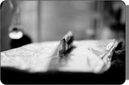 Knifepoint soft focus black & white grainey copy