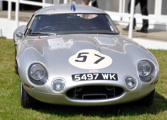 Lightweight E Type Jag front view