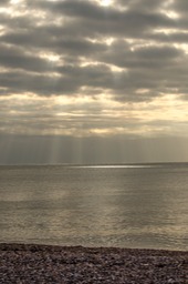 Shafts of Sunlight on the Sea