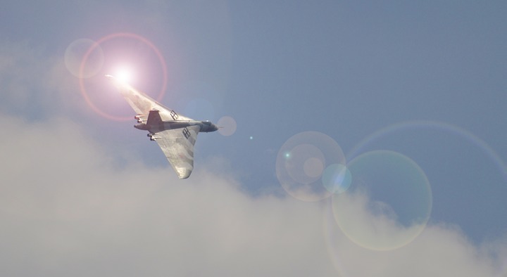 Vulcan Bomber Banking Turn over Goodwood Estate